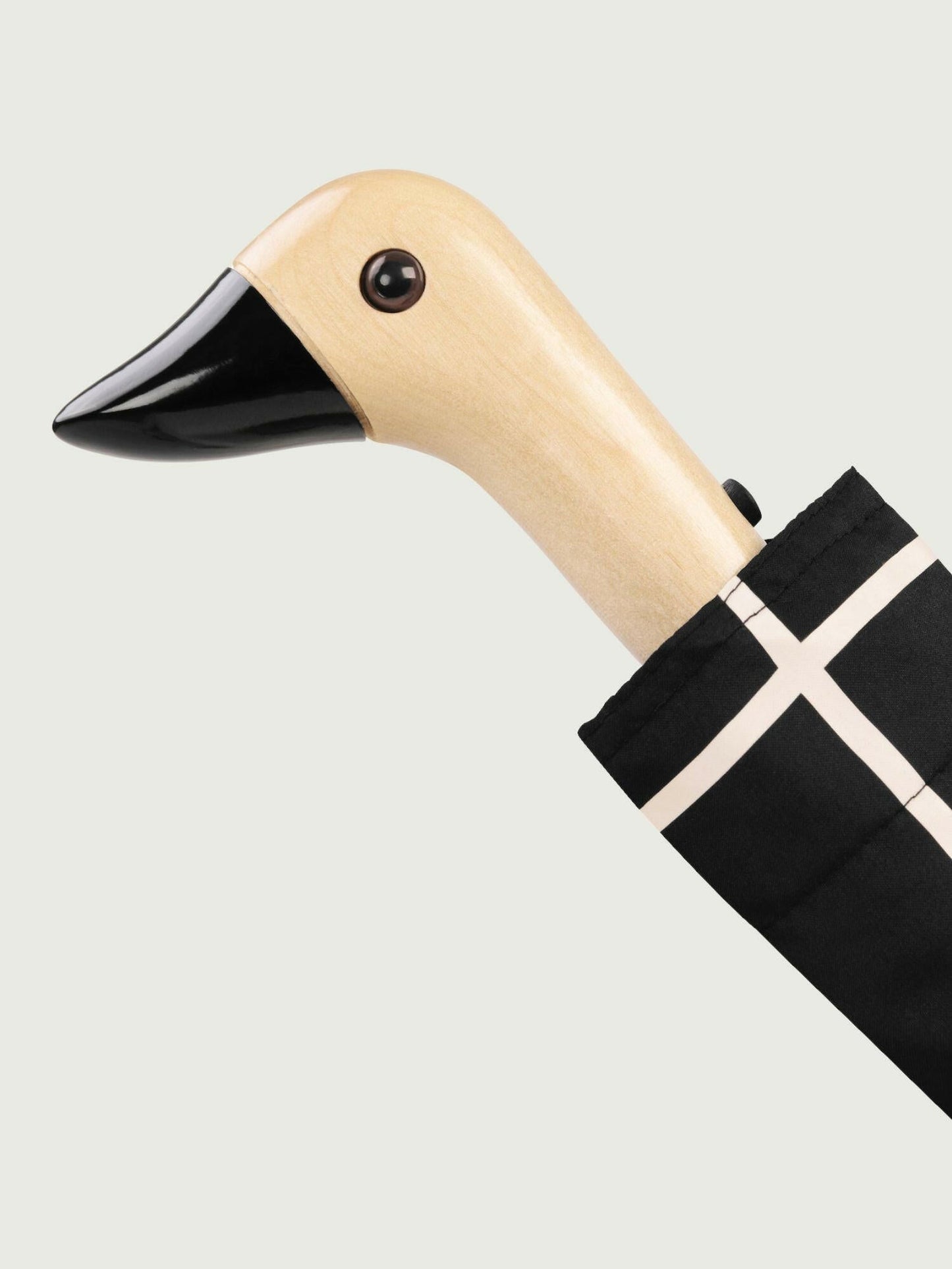 Black Grid Eco-Friendly Compact Duck Umbrella