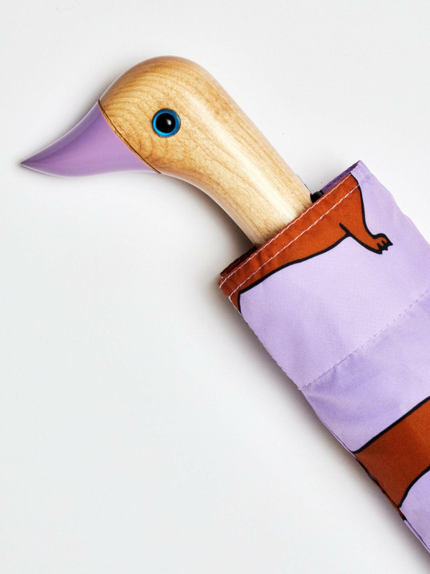 Dachshund Dog Lilac Eco-friendly Compact Duck Umbrella