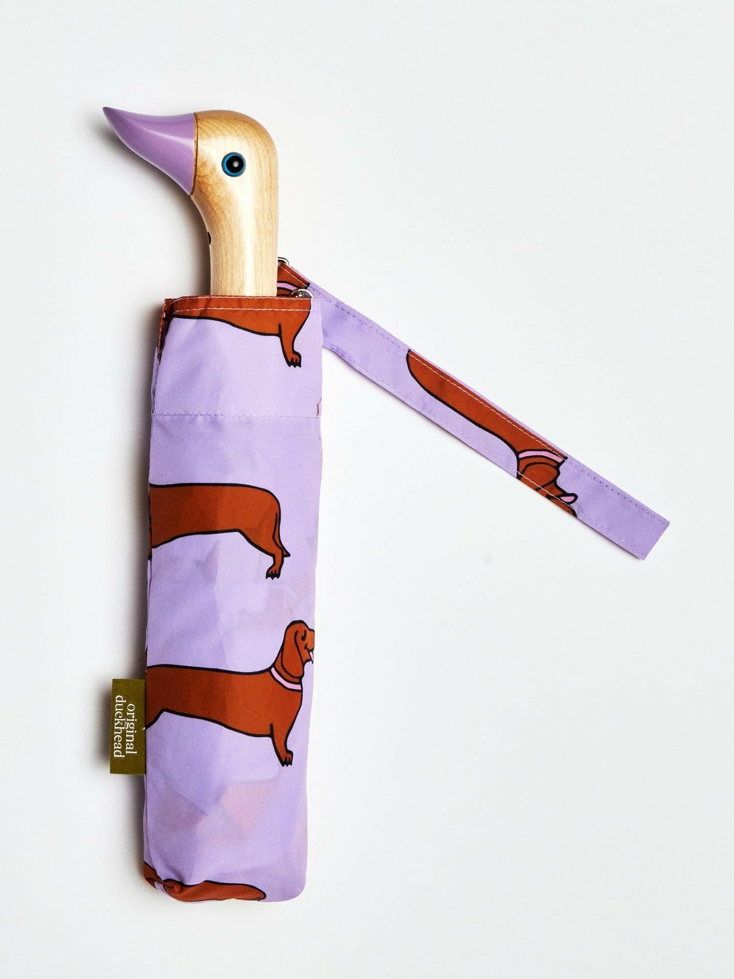 Dachshund Dog Lilac Eco-friendly Compact Duck Umbrella