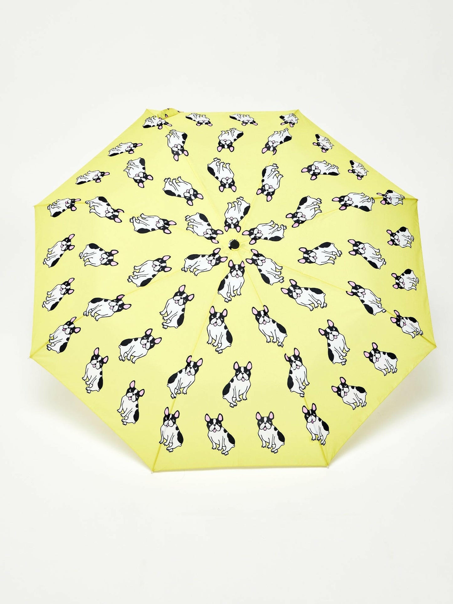 French Bulldog Yellow Eco-Friendly Compact Duck Umbrella