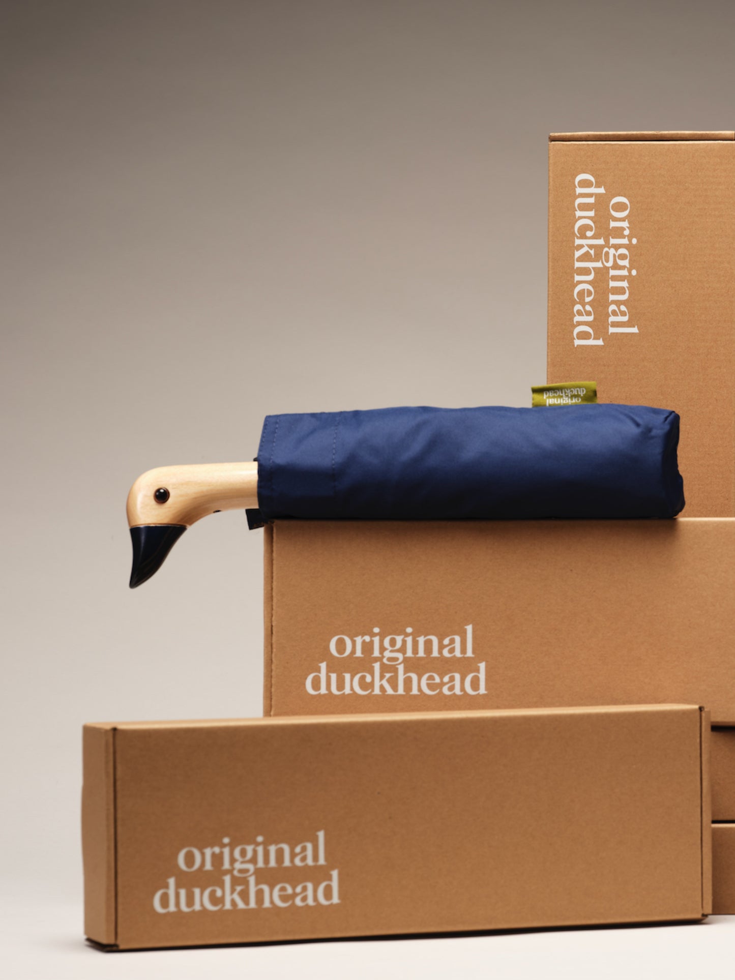 Navy Eco-Friendly Compact Duck Umbrella