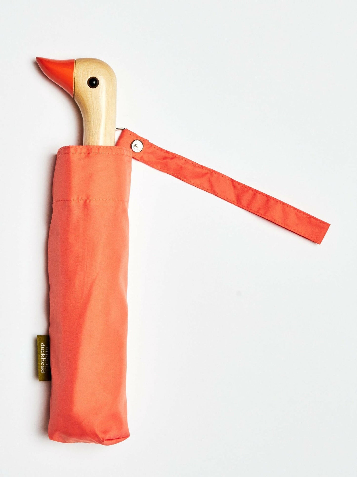 Peach Eco-Friendly Compact Duck Umbrella