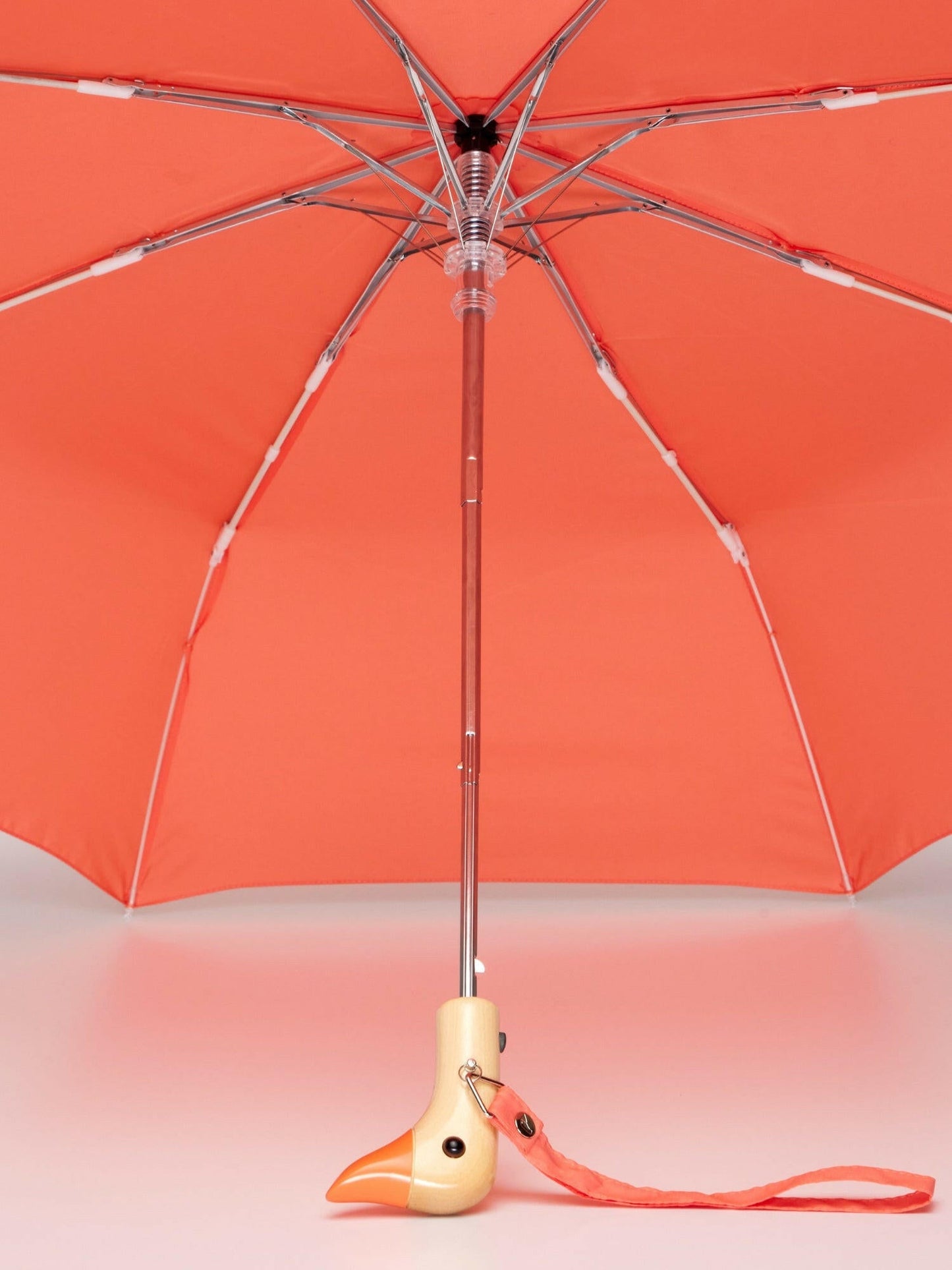 Peach Eco-Friendly Compact Duck Umbrella