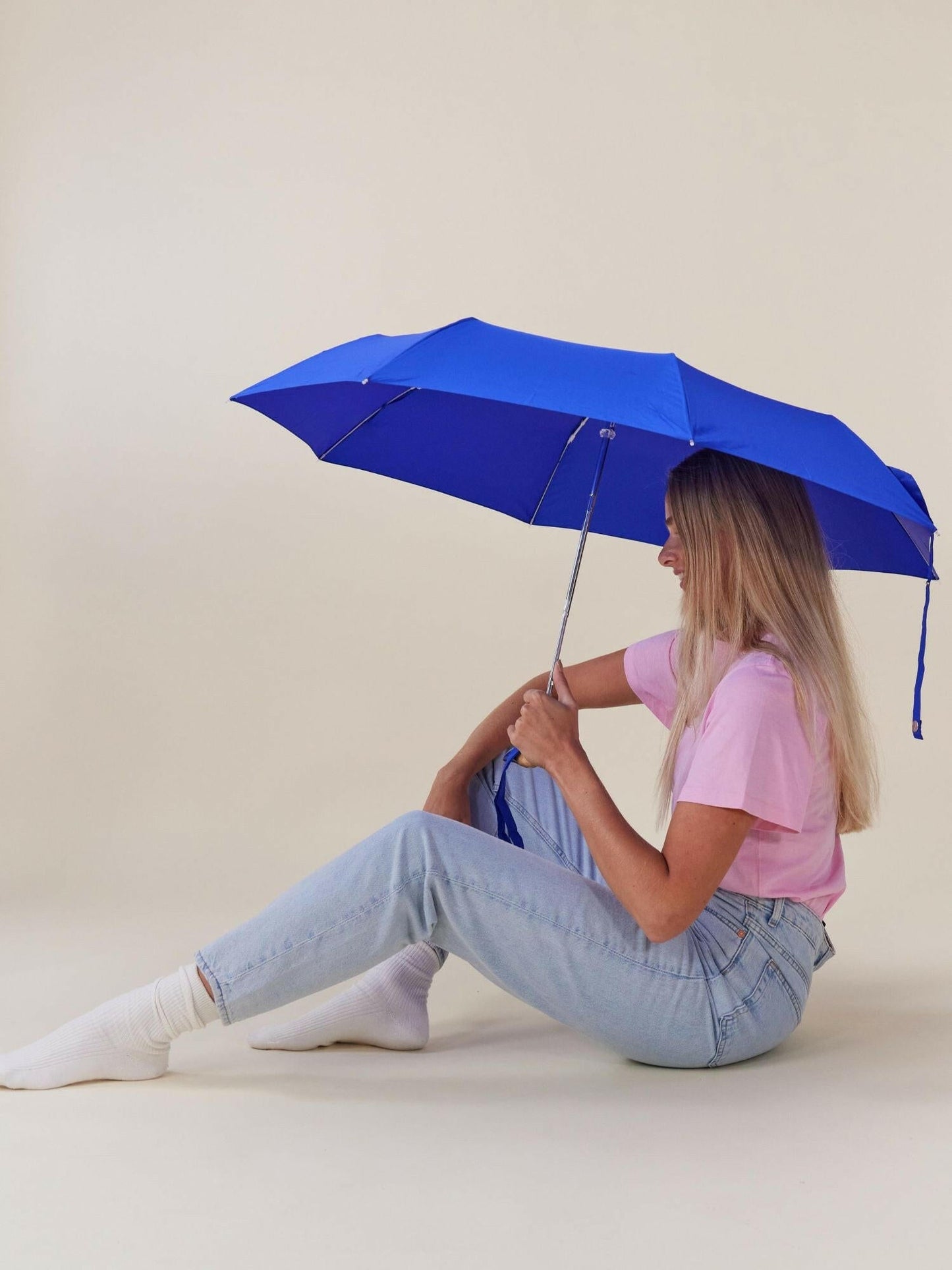 Royal Blue Eco-Friendly Compact Duck Umbrella