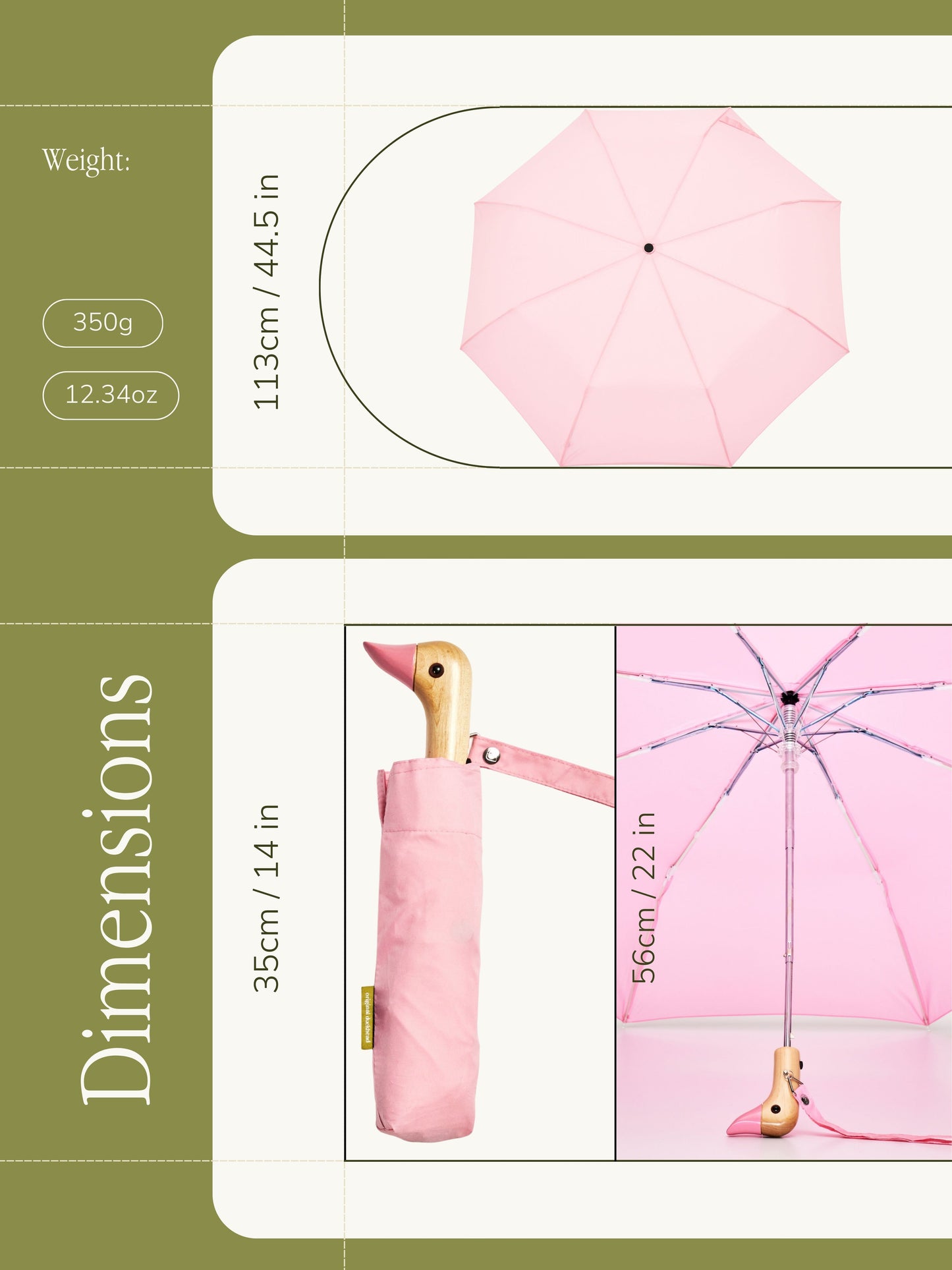 Barbie Pink Eco-Friendly Compact Duck Umbrella